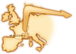 Carte des exportation de fruits de Walcom